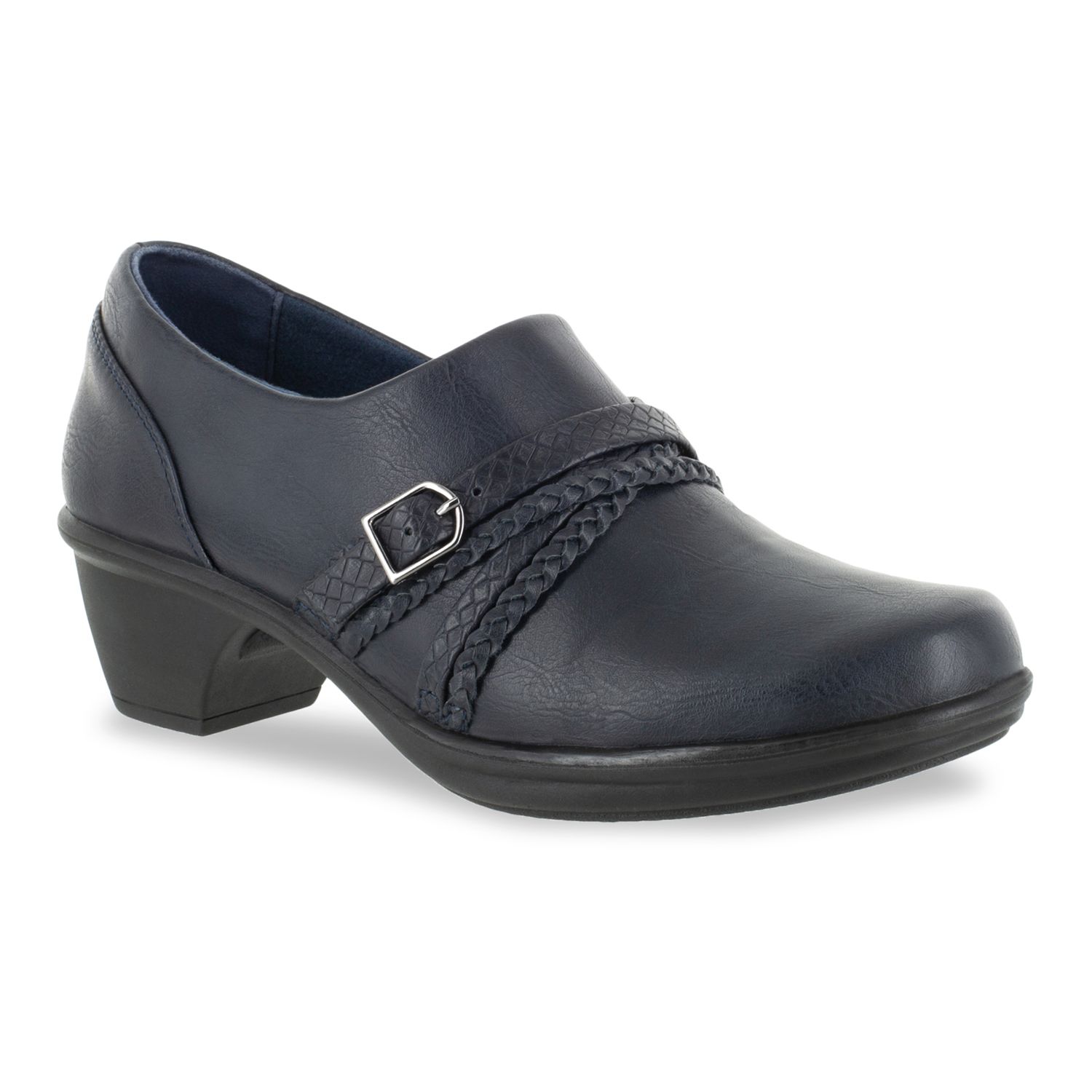 navy blue wide width heels