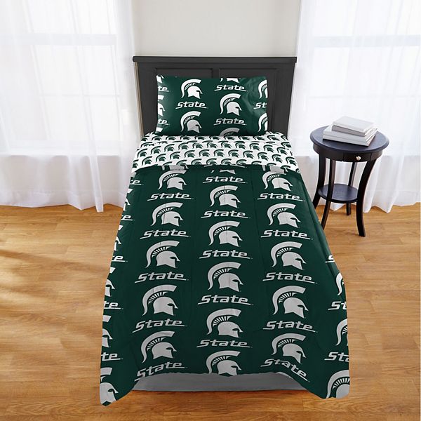 Michigan State Spartans Twin Comforter Set, Michigan Bedding Queen Set