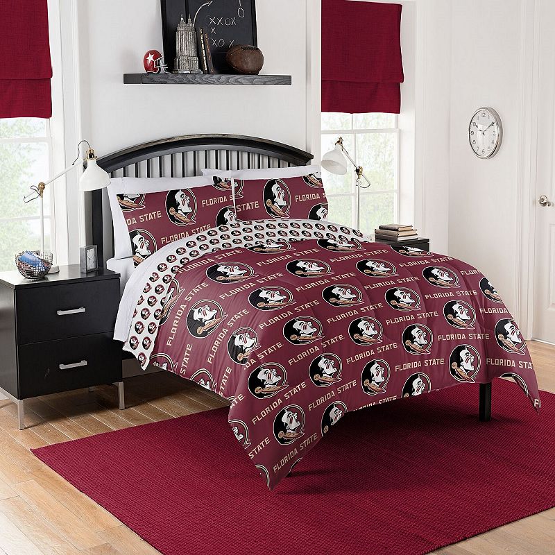 Florida State NCAA Queen Bed Set by Northwest, Multicolor