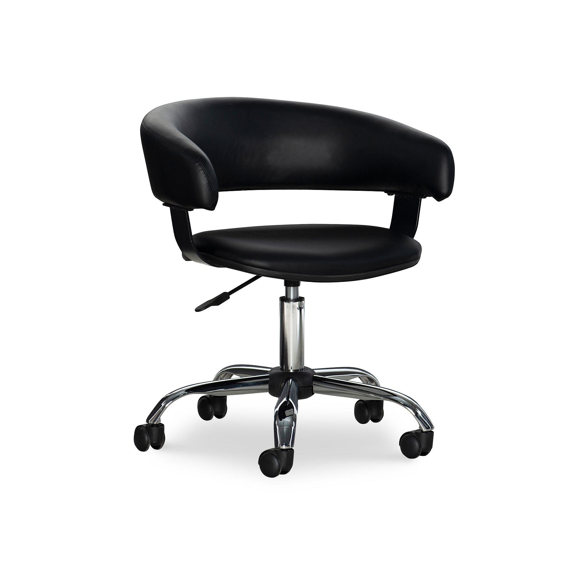 Linon Gas Lift Swivel Seat Desk Chair, Black