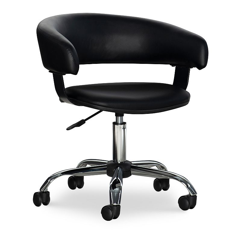 Linon Gas Lift Desk Chair, Black
