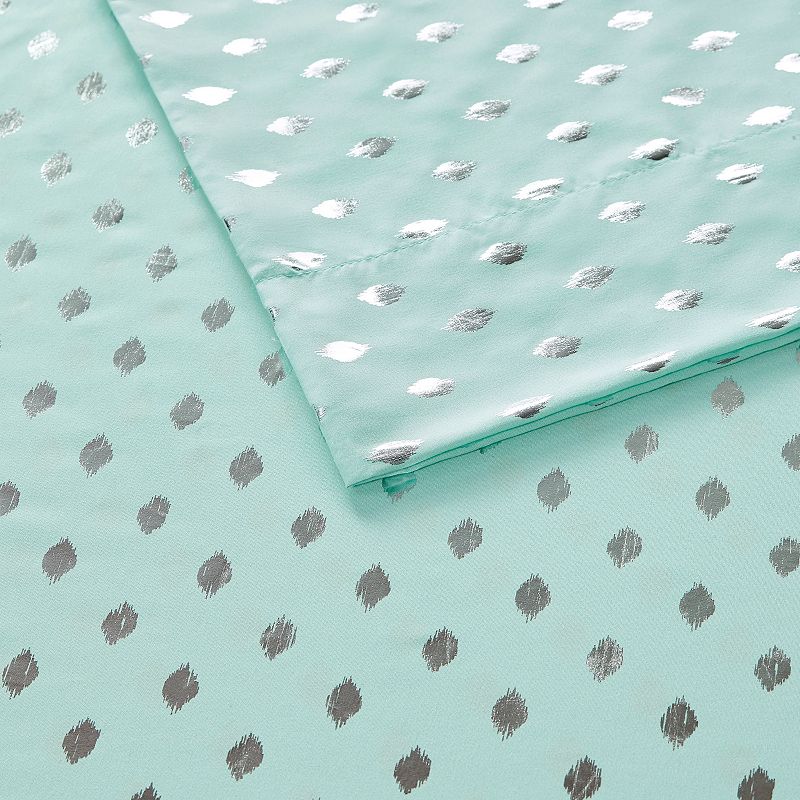 Intelligent Design Metallic Dot Printed Sheet Set, Multicolor, Twin