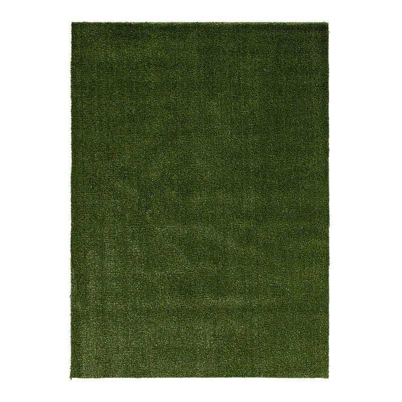 Loomaknoti Premium Artificial Grass Rug, Green, 5X7 Ft