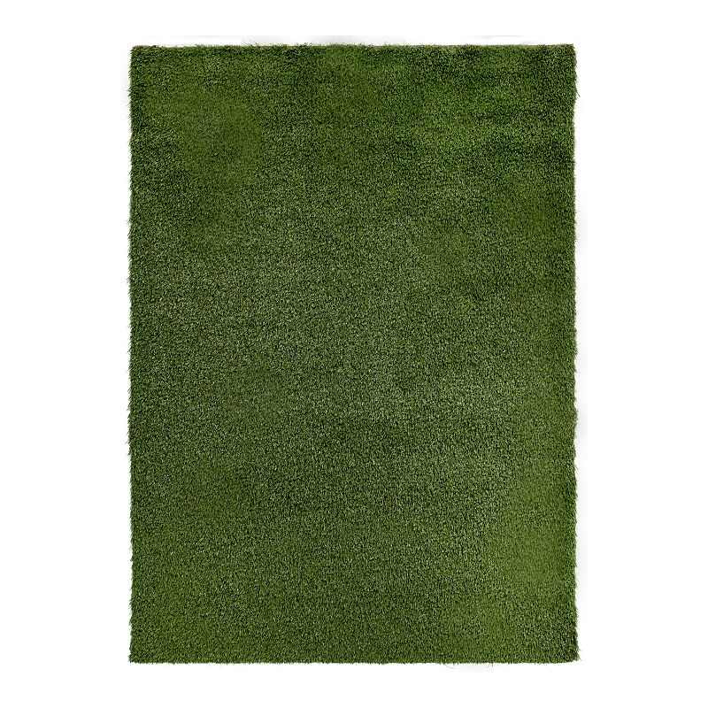 Loomaknoti Top Of The Line Artificial Grass Rug, Green, 5X7 Ft