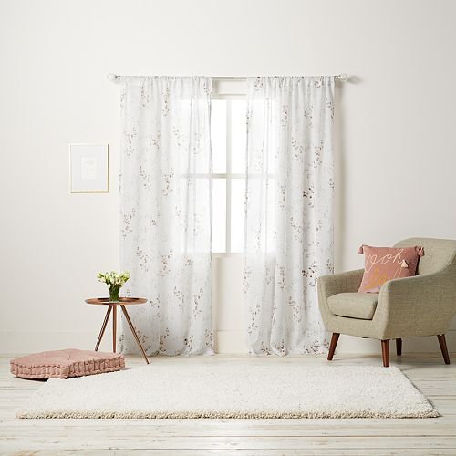 Lc Lauren Conrad Floral Sheer Window Curtain
