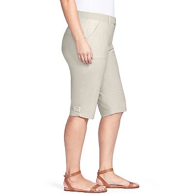 Plus Size Gloria Vanderbilt Utility Skimmer Capris