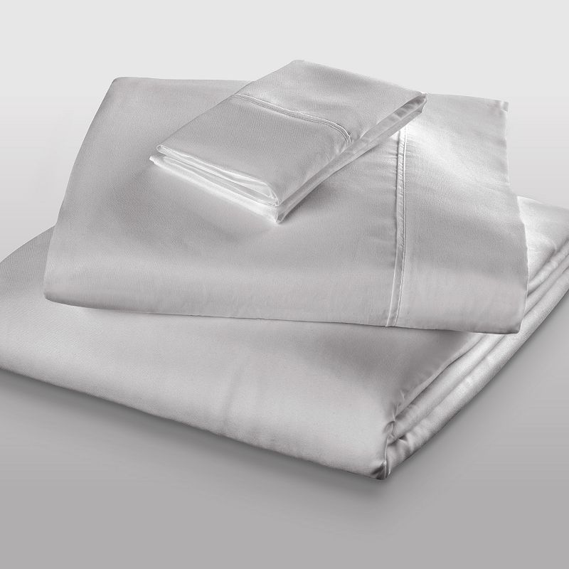 PureCare DeLuxe Cotton Sheet or Pillowcase Set, Grey, Queen Set