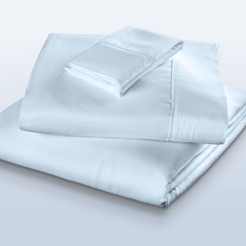 PureCare DeLuxe Cotton Sheet or Pillowcase Set, Light Blue, CKING SET