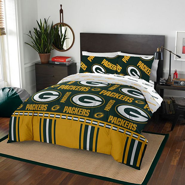 Green Bay Packers The Northwest Company Full/Queen Printed Comforter Set -  Green