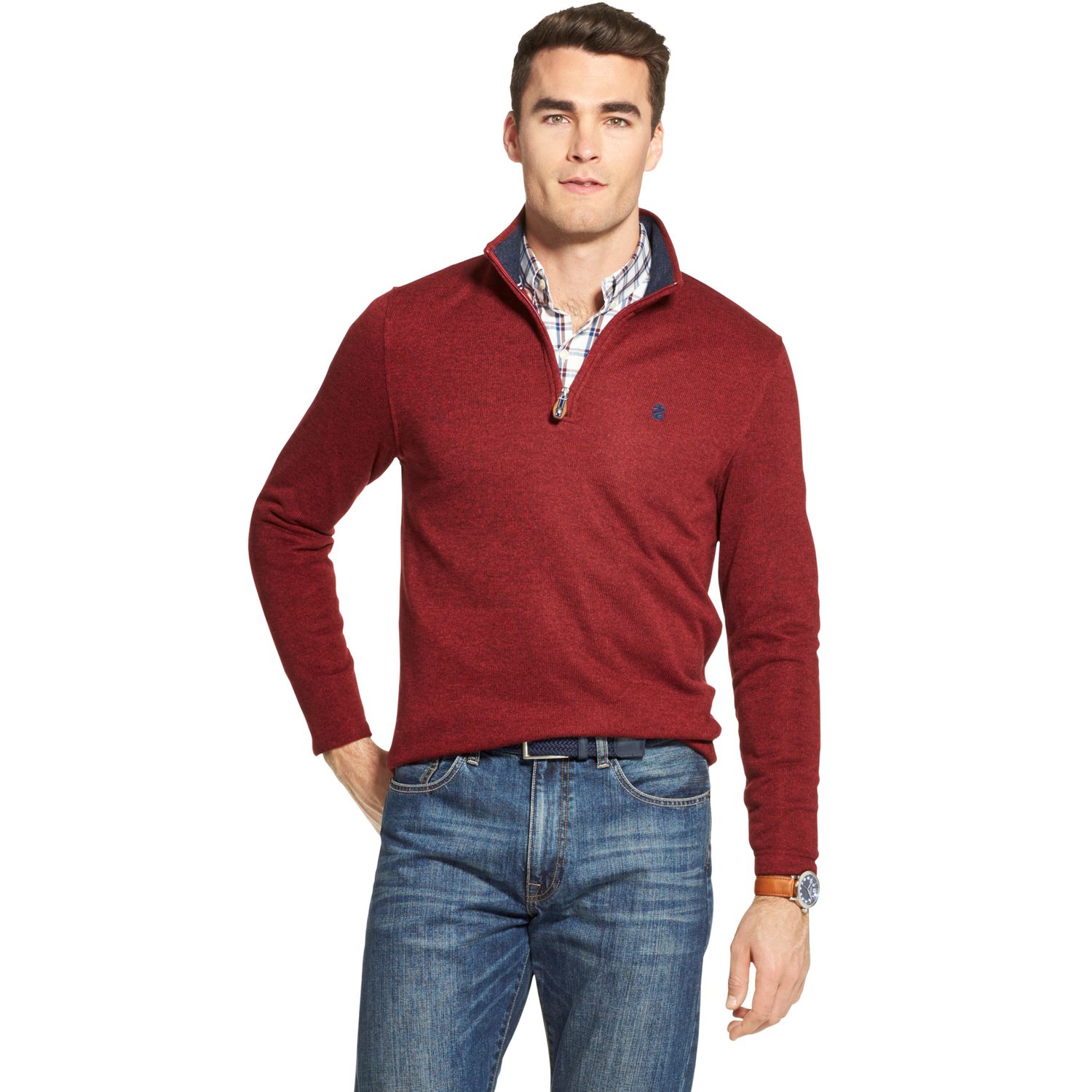 izod zip up sweater