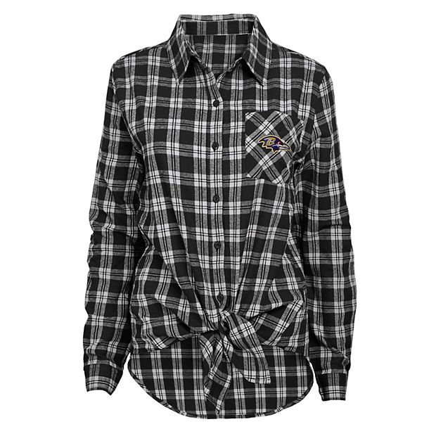 Juniors' Baltimore Ravens Action Plaid Shirt