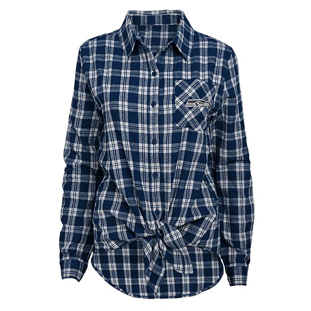 Juniors' Seattle Seahawks Action Plaid Shirt