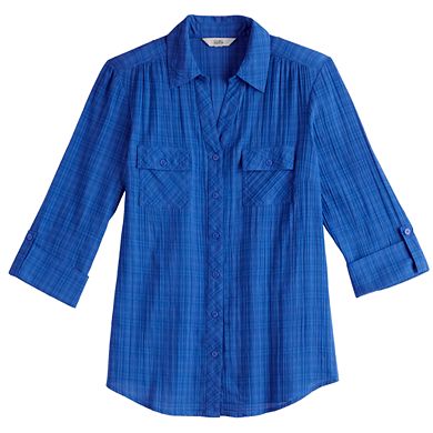 Women's Croft & Barrow® Plaid Popover Shirt