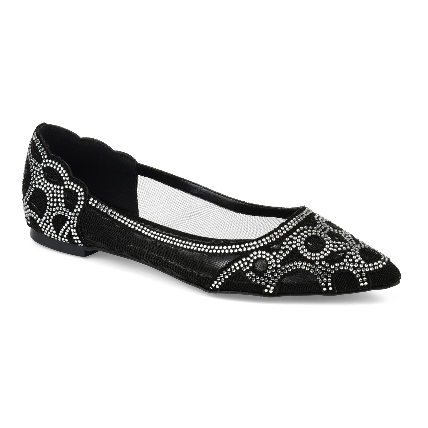 black and white womens flats