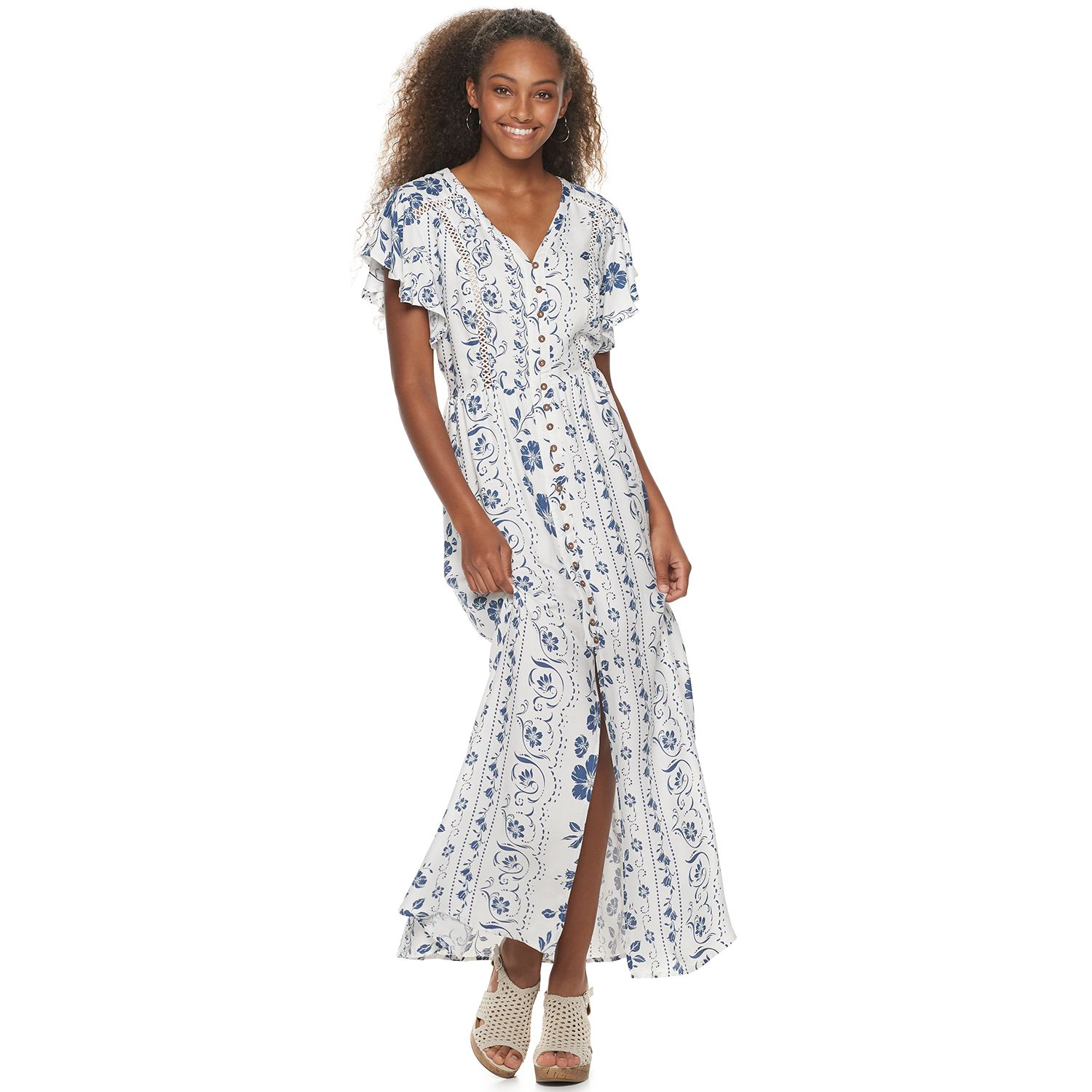junior maxi dresses with sleeves