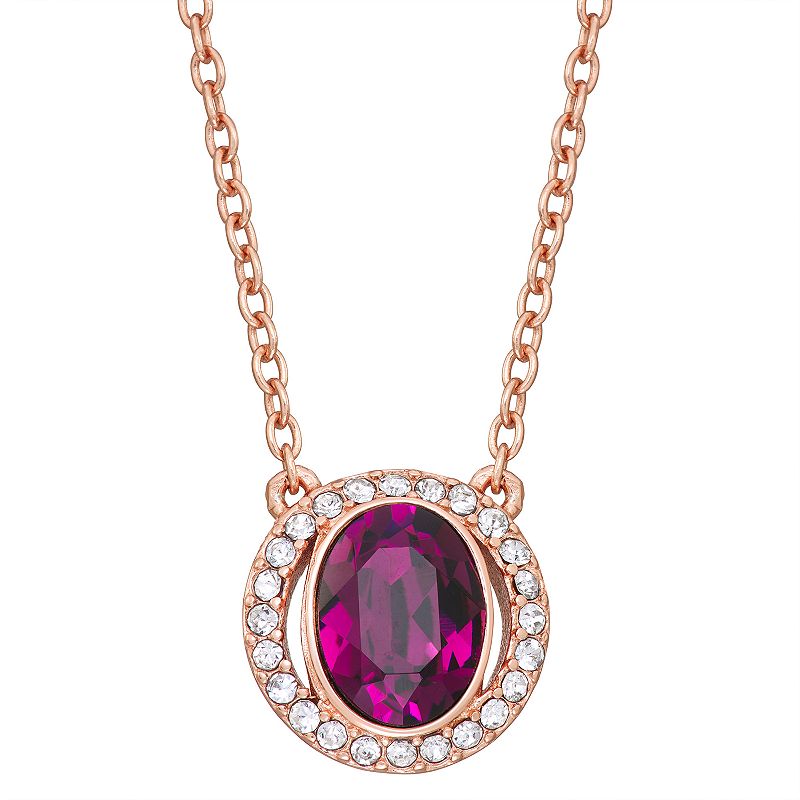 Sterling N Ice Crystal Necklace, Womens, Size: 18, Purple