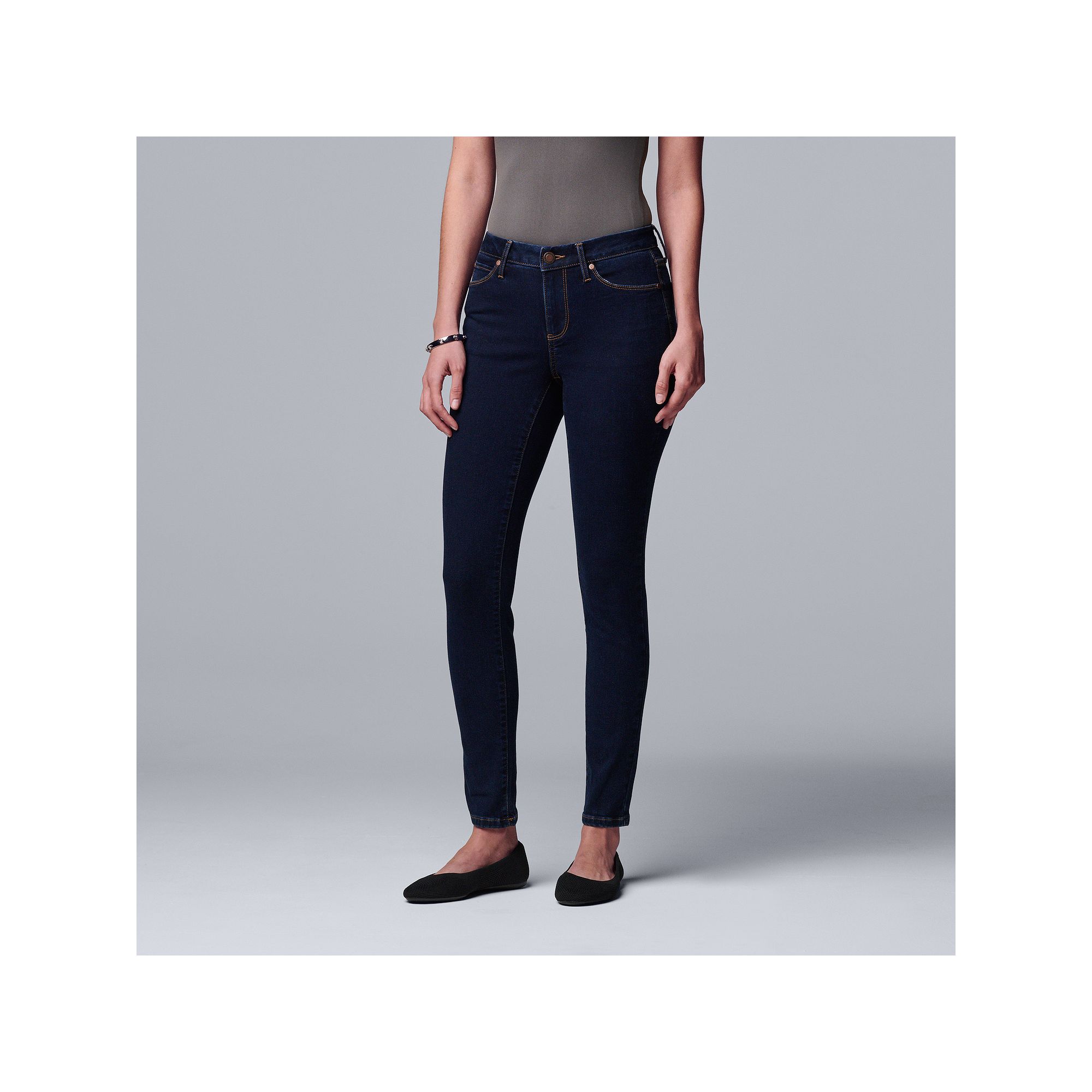 Womens Simply Vera Vera Wang Power Stretch Core Skinny Jeans, Size: 0 T/La