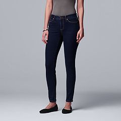 SIMPLY VERA VERA WANG Bootcut Jeans Womens Size 2 Stretch Dark Blue Denim  it365