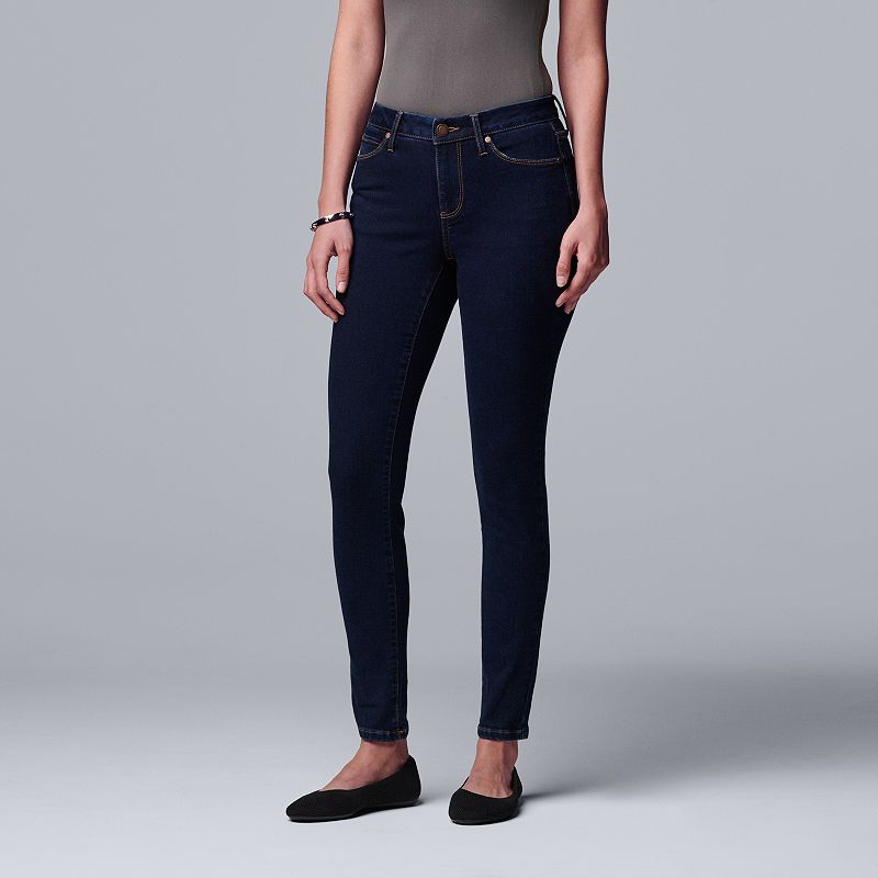 Womens Simply Vera Vera Wang Power Stretch Core Skinny Jeans, Size: 0 T/La