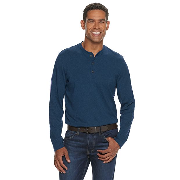 Men's Classic Long-Sleeve Henley Shirt