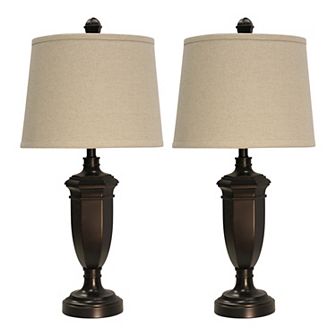 Madison Bronze Finish Table Lamp Set Of 2