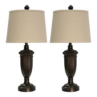 Madison Bronze Finish Table Lamp Set Of 2