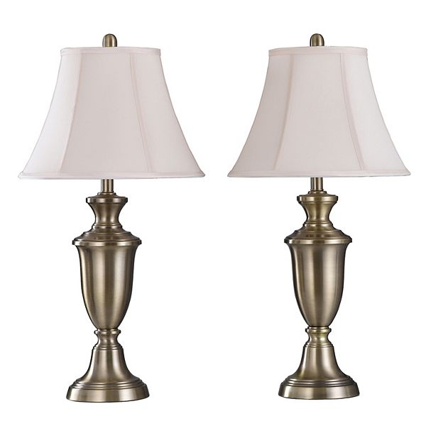 2 Piece Antique Brass Table Lamp Set, Jcpenney Table Lamp Sets