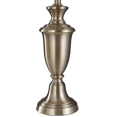 2-piece Antique Brass Table Lamp Set