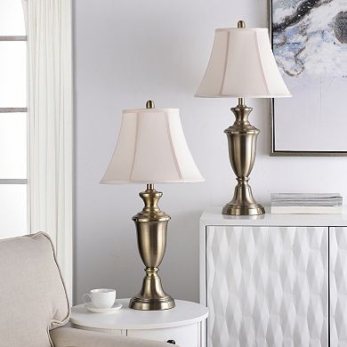 2-piece Antique Brass Table Lamp Set