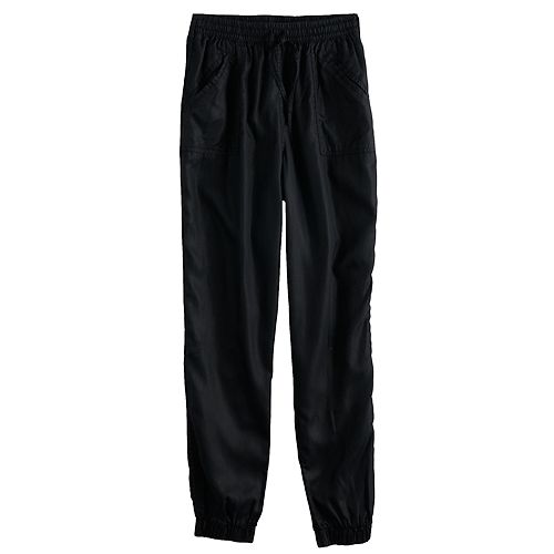 black twill joggers mens