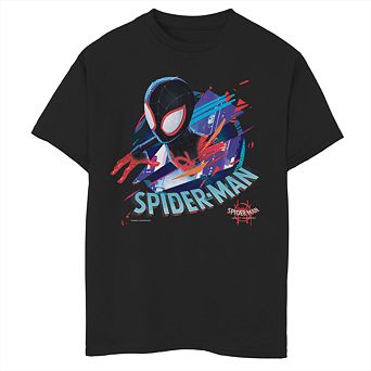 Boys' 8-20 Marvel Spider-Verse Cracked Spider Graphic Tee