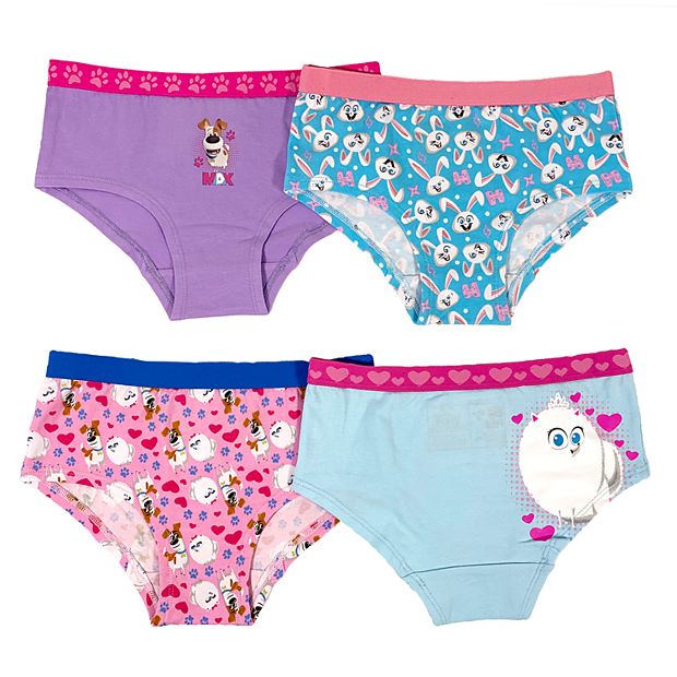 Paw Patrol Girl`s 6 pack of hipser style underwear., Sizes 2 to 8 