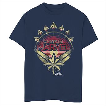 Boys' 8-20 Captain Marvel Plane Model Graphic Tee