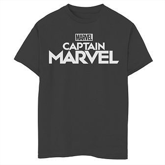 Boys' 8-20 Captain Marvel Logo Graphic Tee