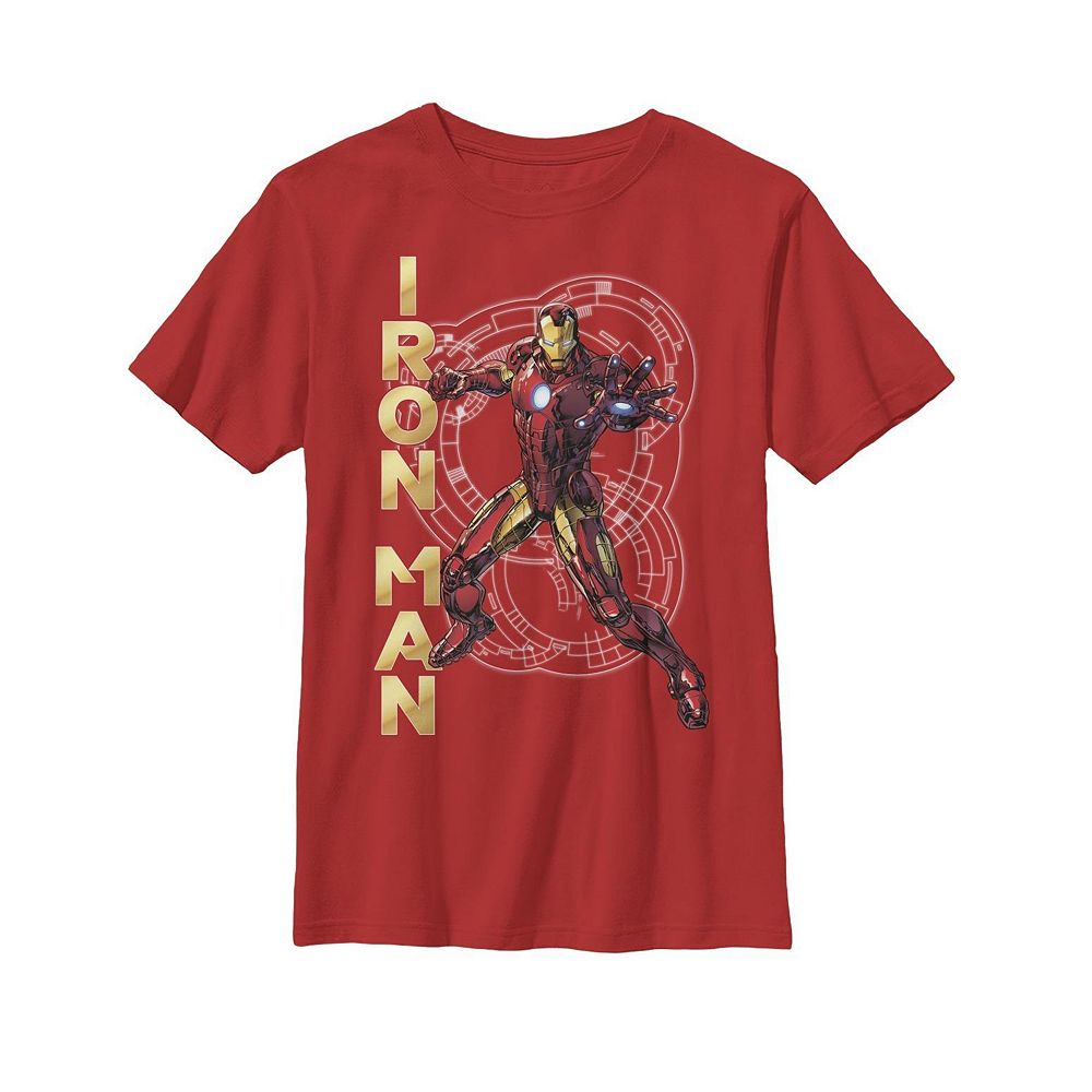 Boys' 8-20 Marvel Avengers Iron Man Tech Graphic Tee