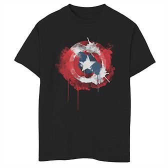 Boys' 8-20 Marvel Avengers Ink Shield Graphic Tee