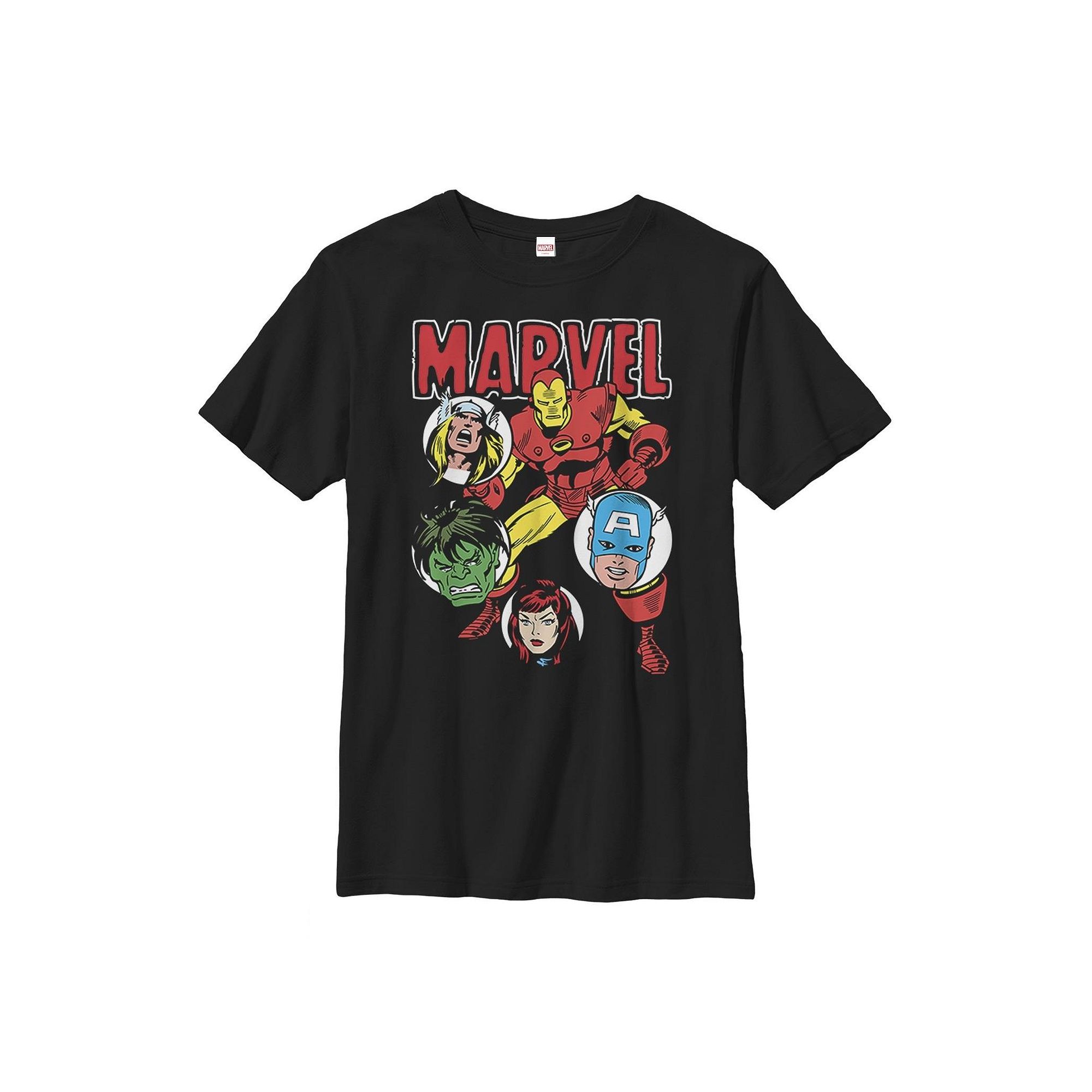 Boys 8-20 Marvel Squad Tee, Boys, Size: XS, Black