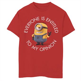 Boys 8-20 Minions My Opinion Tee