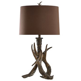 Dalton Antlers Dark Brown Table Lamp