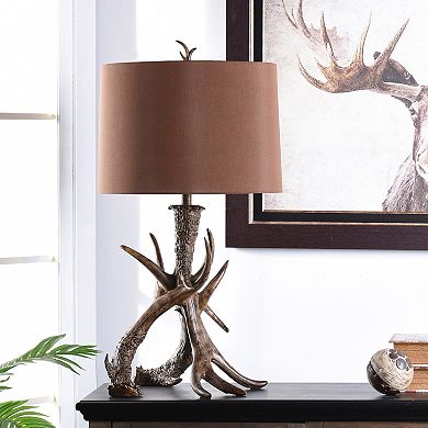 Dalton Antlers Dark Brown Table Lamp