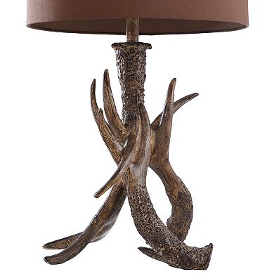 Dalton Antlers Dark Brown Table Lamp