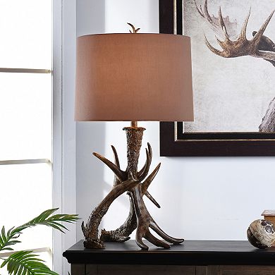 Dalton Antlers Dark Brown Table Lamp