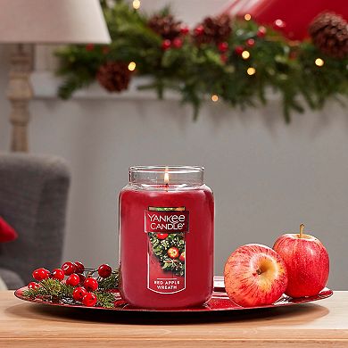 Yankee Candle Red Apple Wreath 22-oz. Large Candle Jar
