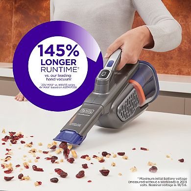 BLACK+DECKER™ 20V MAX* dustbuster® AdvancedClean+ Handheld Pet Vacuum With Base Charger and Extra Filter (HHVK515BPF07)