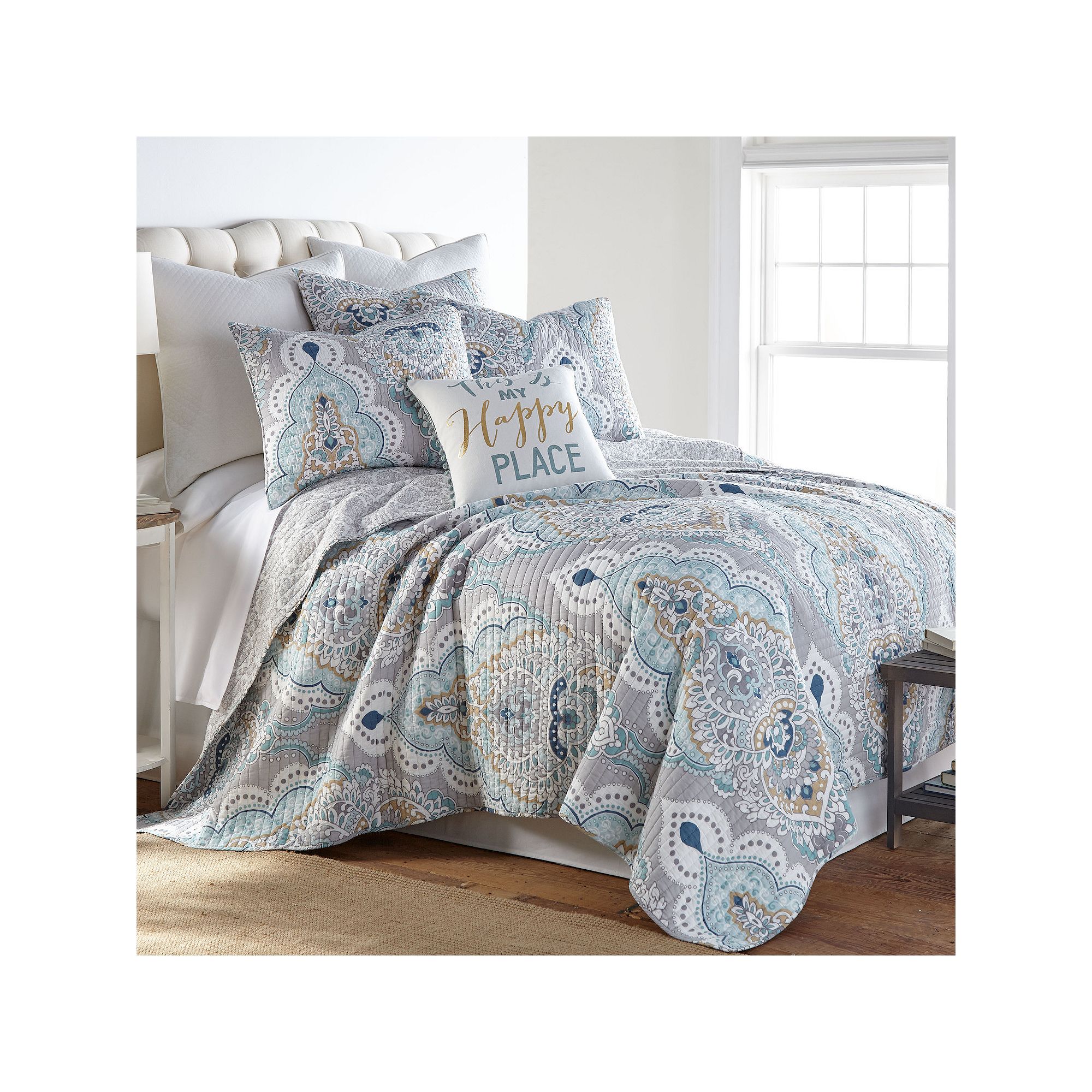 Levtex Home Olympia Quilt or Sham, Gray