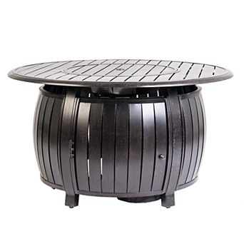 Fire Sense Grand Cooper Alum Round LPG Fire Pit