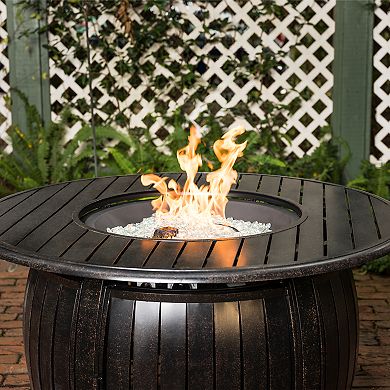 Fire Sense Grand Cooper Alum Round LPG Fire Pit