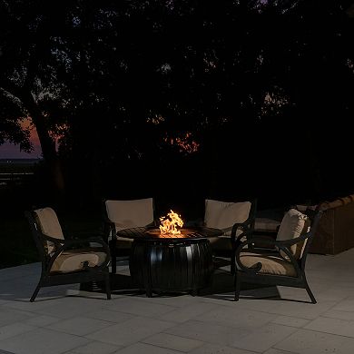 Fire Sense Grand Cooper Alum Round LPG Fire Pit