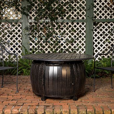 Fire Sense Grand Cooper Alum Round LPG Fire Pit
