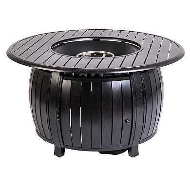 Fire Sense Grand Cooper Alum Round LPG Fire Pit